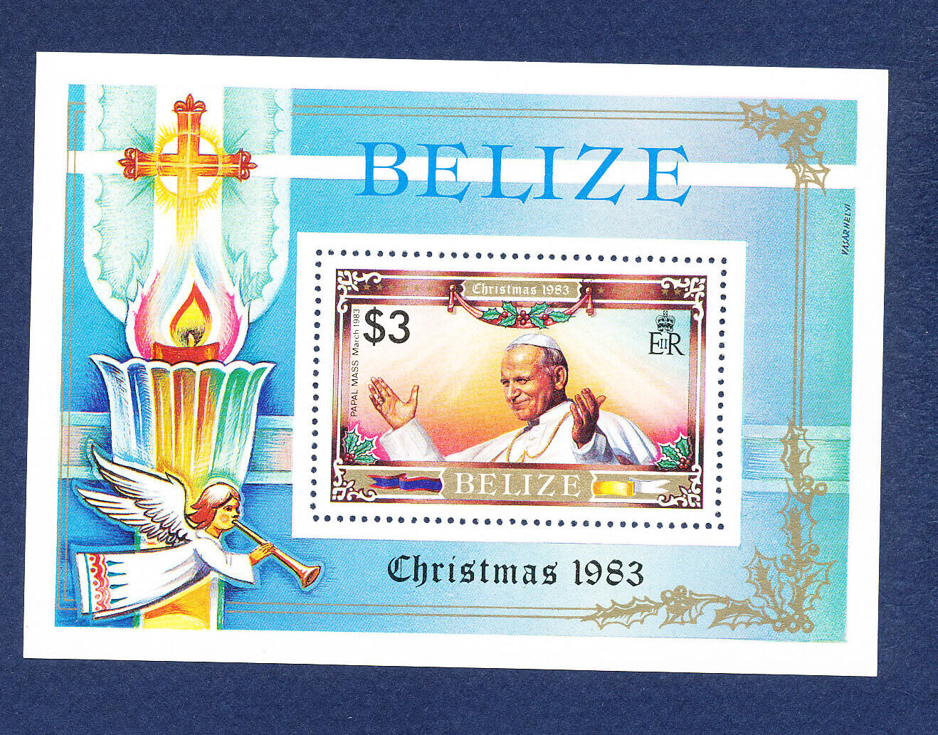 Belize - Sc 698 - Fvf Mnh  S/s - Catholic Pope, Christmas - 1993