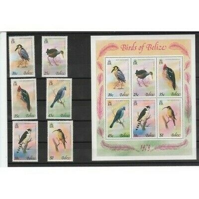 Belize 1979 Definitive Birds Third Issue 6 Val + 1bf Mnh Mf53479