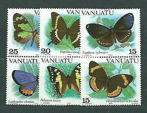 Vanuatu - Mail Yvert 666/71 Mnh Fauna Butterflies Butterfly